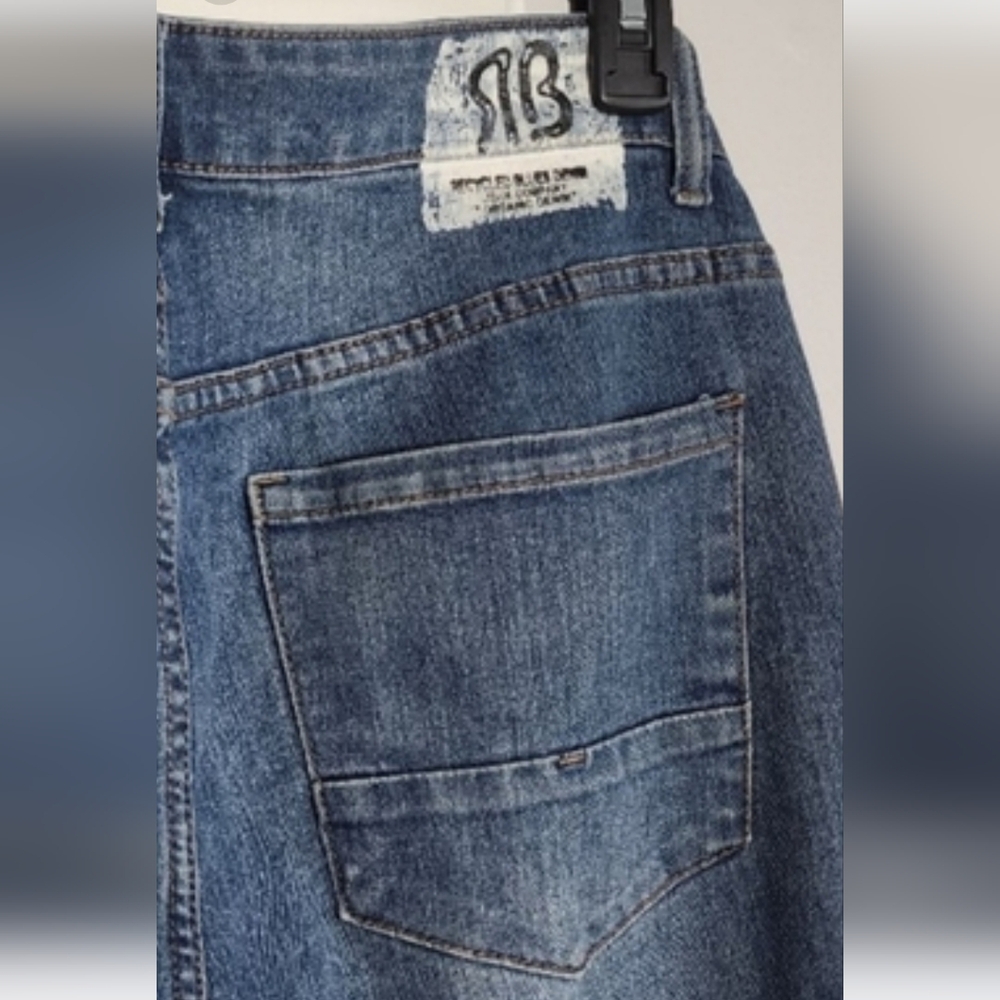 Jeans Recycled Blues denim blue jeans mens slim fit